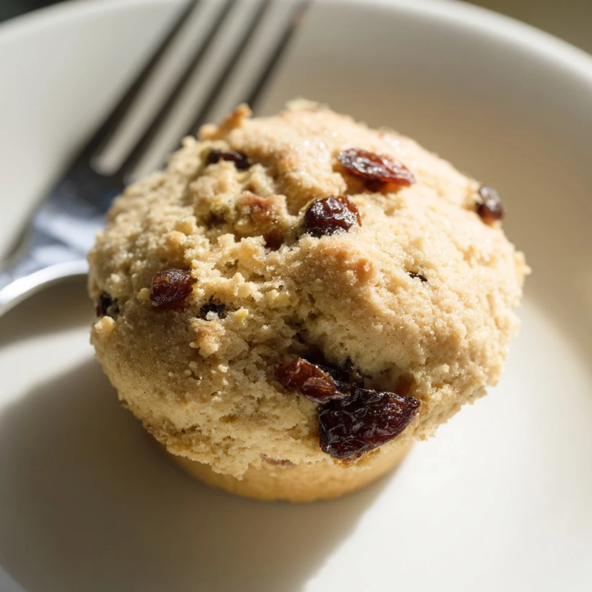 Two warm Mini Irish Soda Bread Muffins served on a plate with butter and strawberry jam.