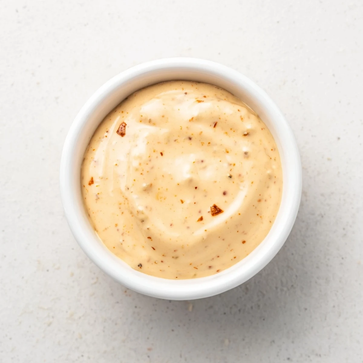 Creamy Spicy Aioli with minced garlic and smoky paprika, perfect for dipping crispy fries or spreading on burgers.
