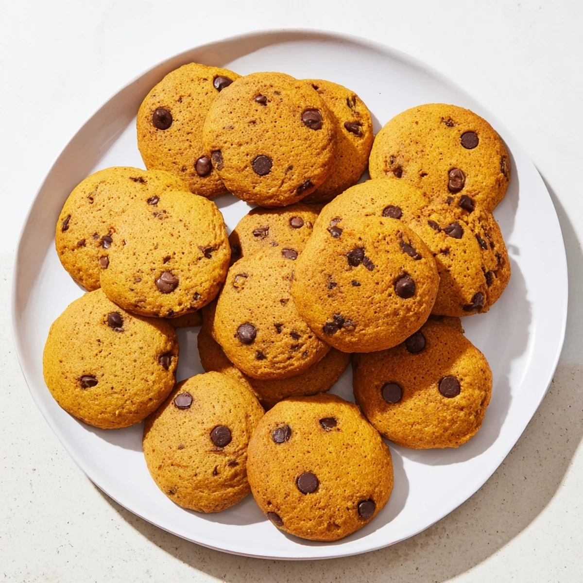 Soft pumpkin cookies with tender cake-like texture and warm autumn spices on a cooling rack