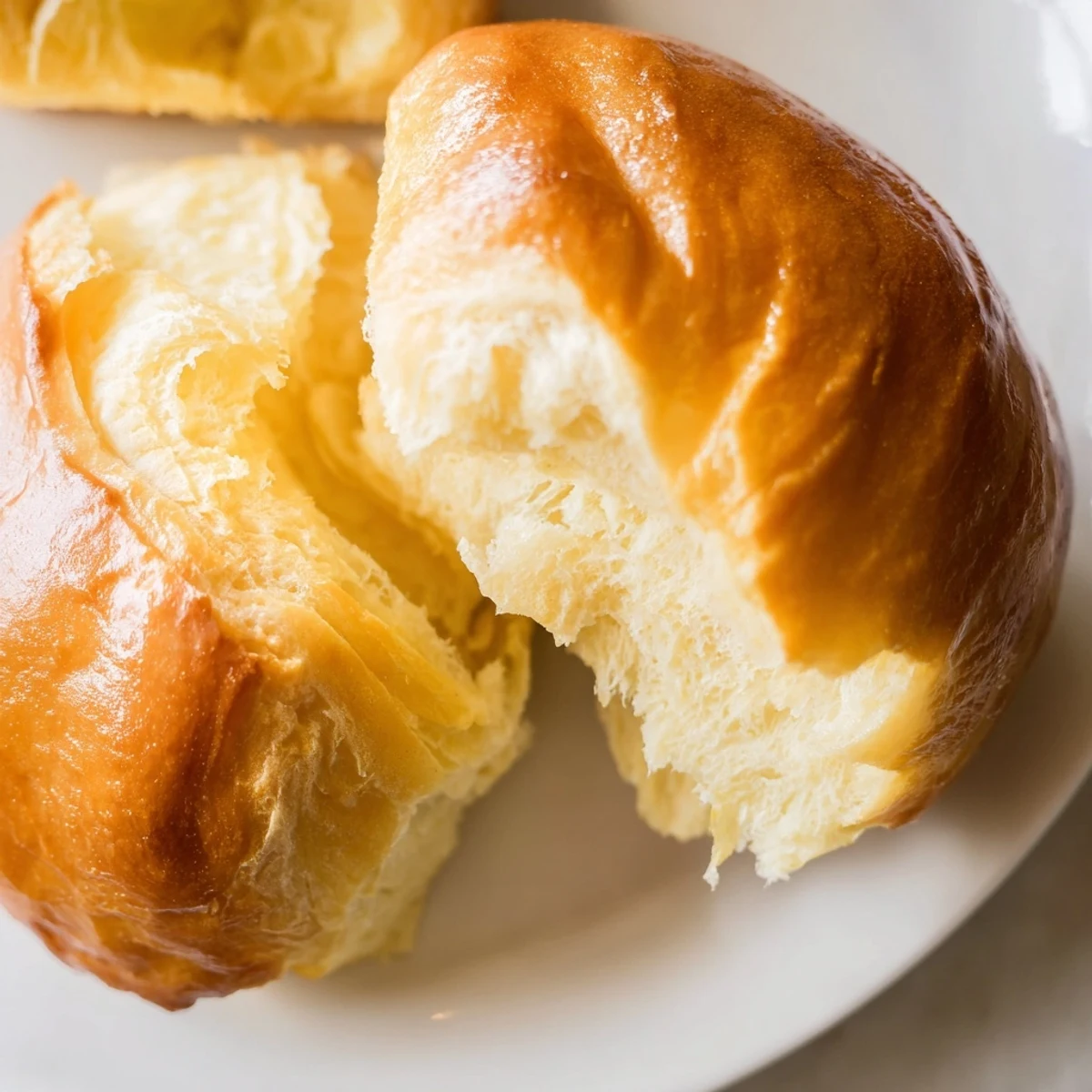 Soft homemade buttery bliss brioche rolls fresh from the oven with pillowy texture and rich crumb