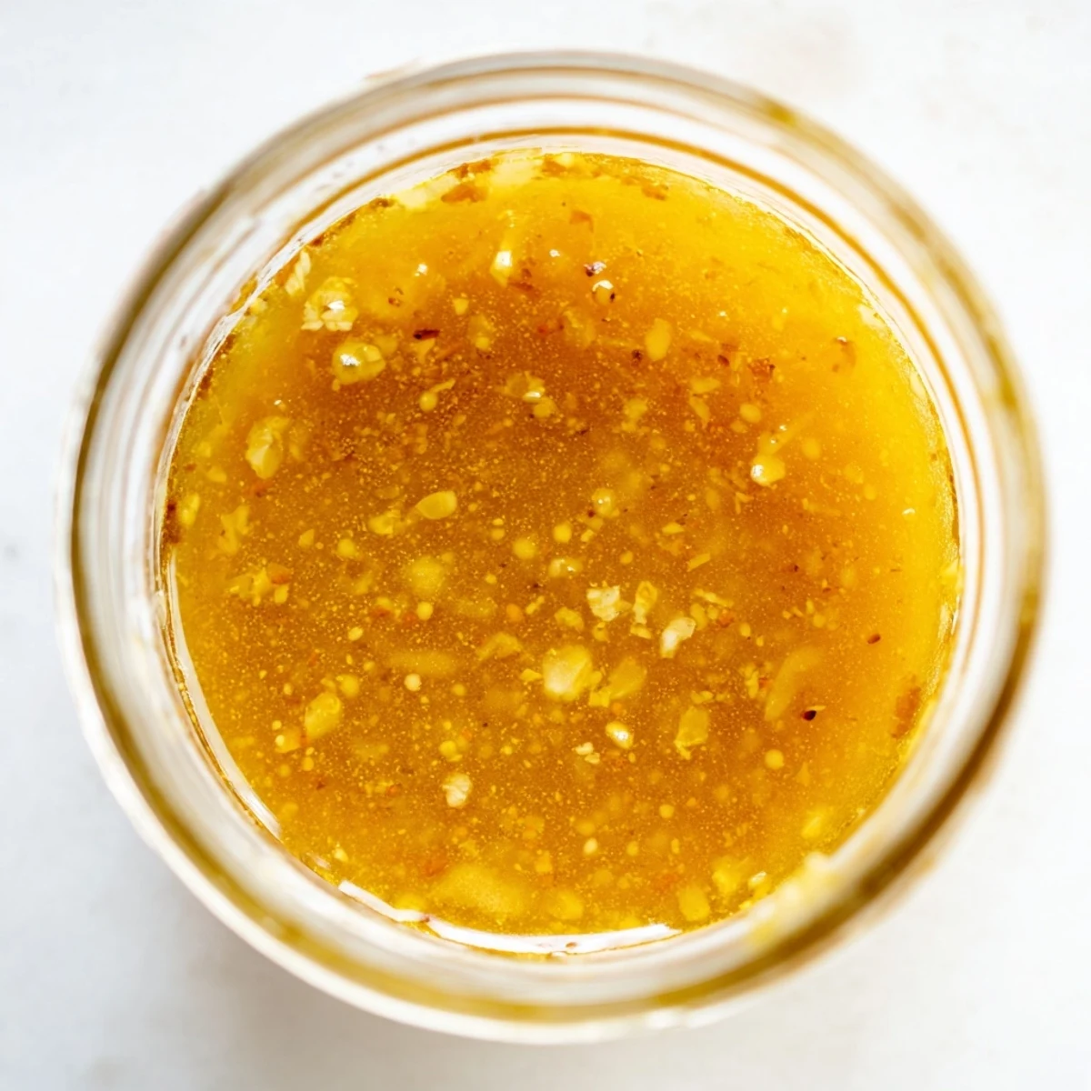 Sparkling homemade citrus vinaigrette in a glass jar with fresh orange and lemon wedges