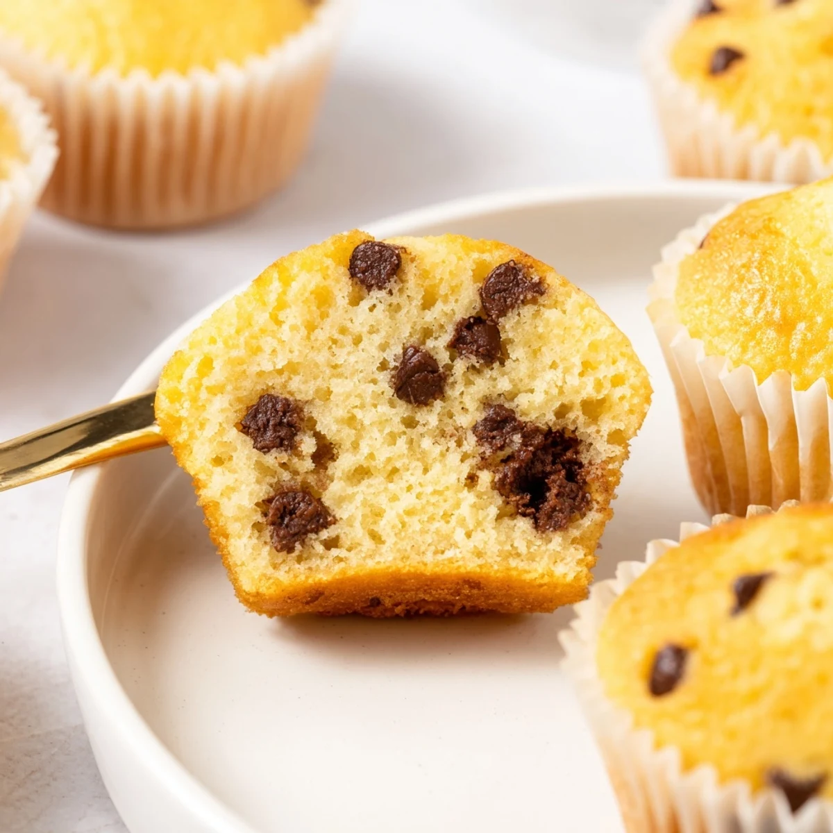 Fresh from the oven Little Bites Mini Muffins in liners, fluffy and buttery