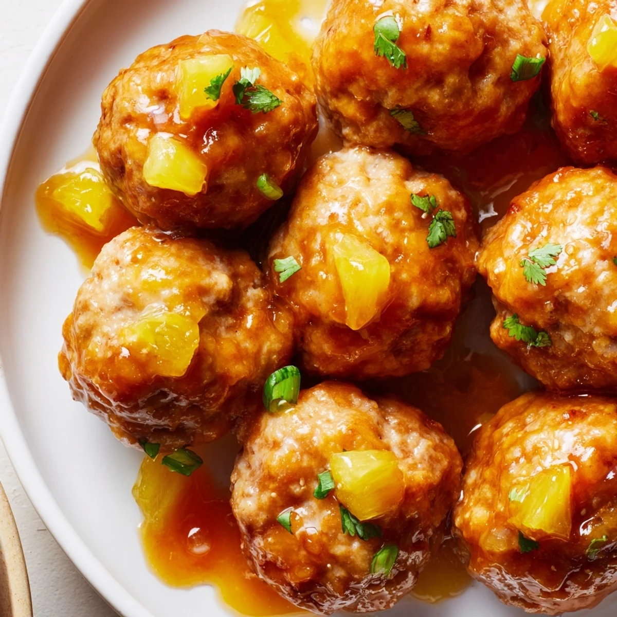 Sweet Pineapple Chicken Meatballs